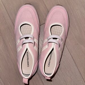 Mary Jane Women's Shoes with Round Toe Casual Sneakers in pink